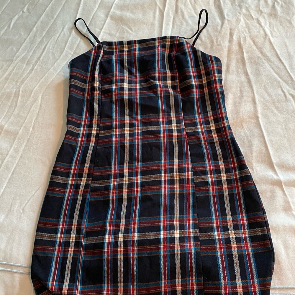Plaid Urban Outfitters mini dress
